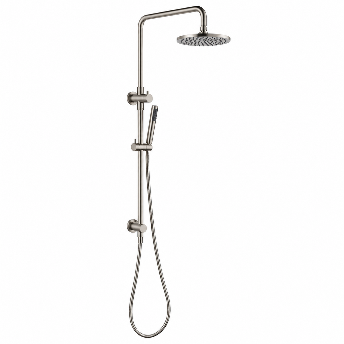 Valencia Brushed Nickel Round Shower Unit