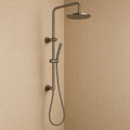 Valencia Brushed Nickel Round Shower Unit