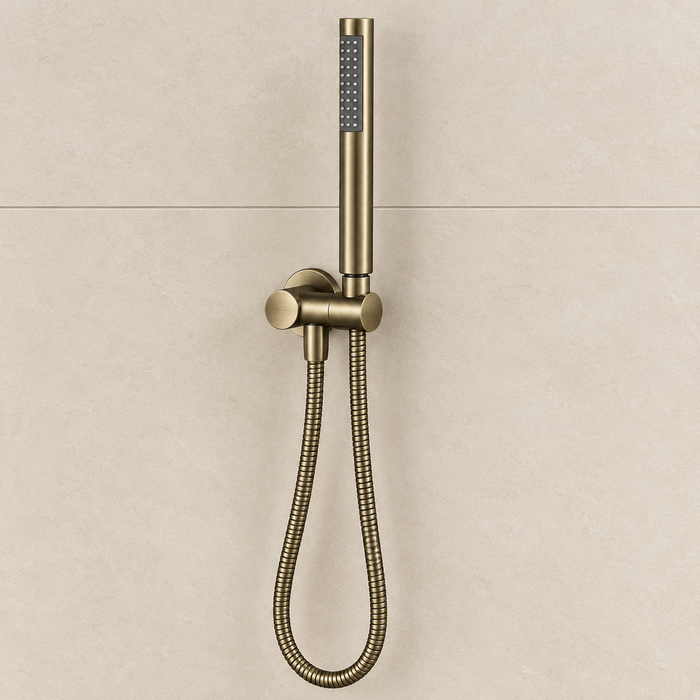 Seville Antique Brass Shower Handpiece on Bracket
