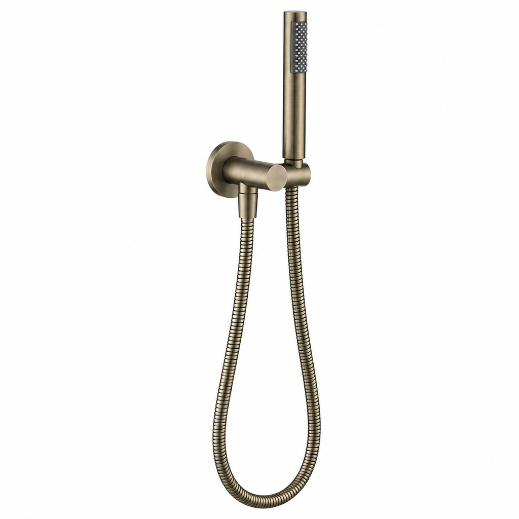 Seville Antique Brass Shower Handpiece on Bracket