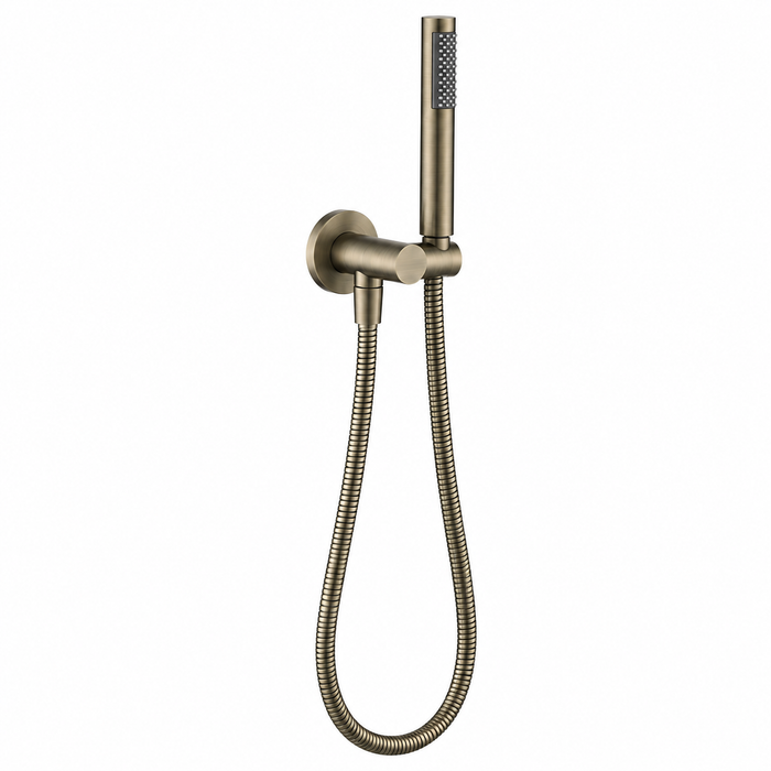 Seville Antique Brass Shower Handpiece on Bracket
