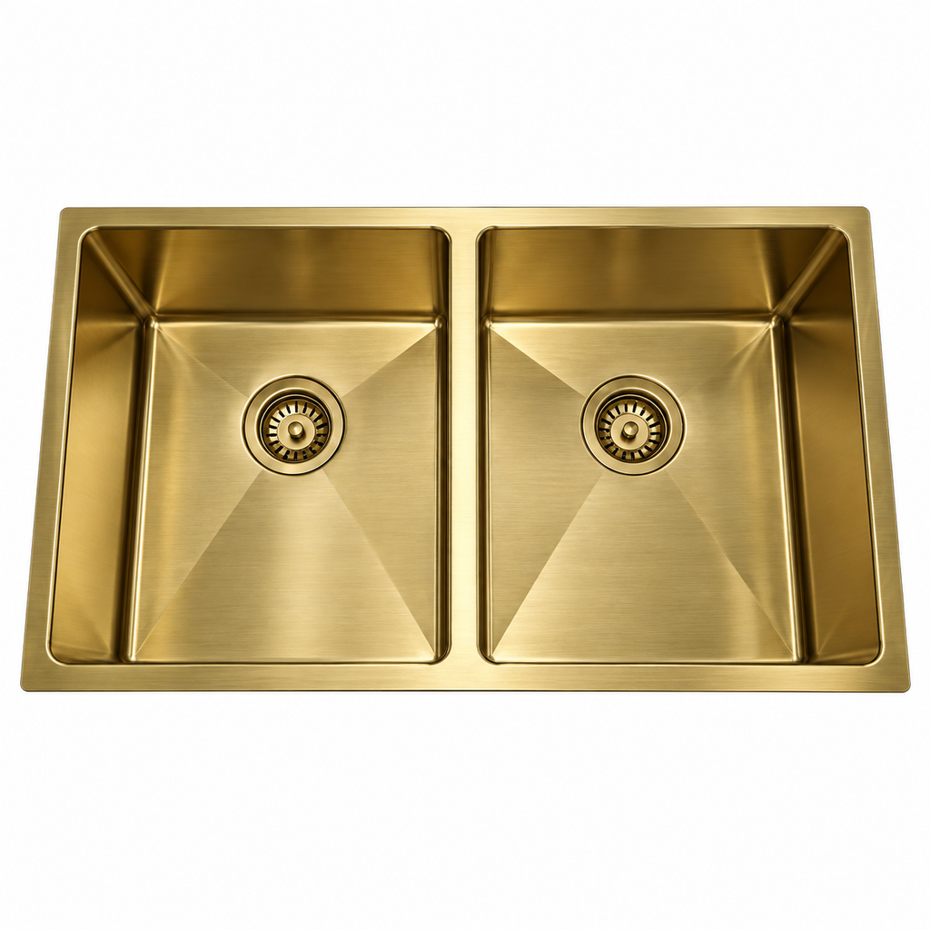 Gold Double Bowl Sink
