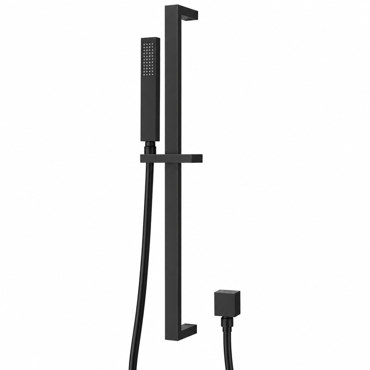 Onix Black Square Shower Rail
