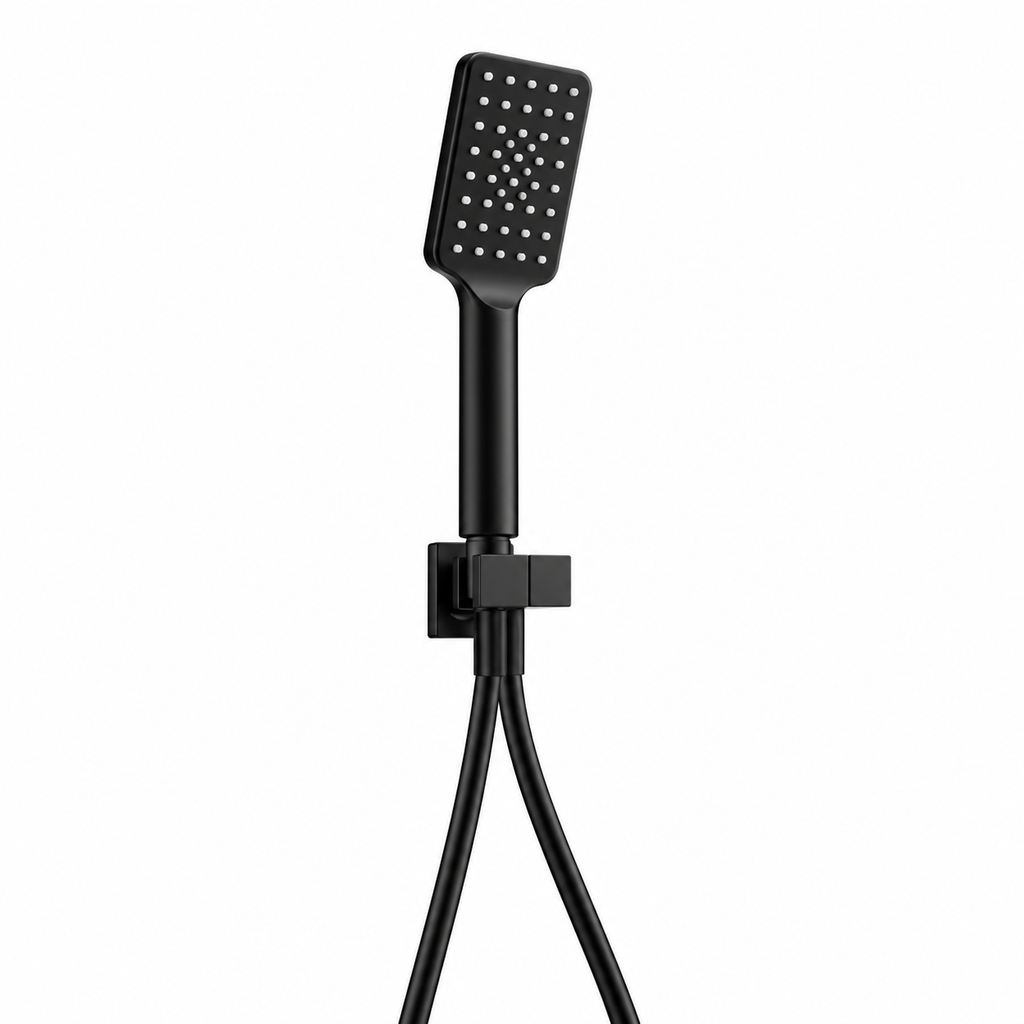 Onix Black Square Shower Unit on Bracket