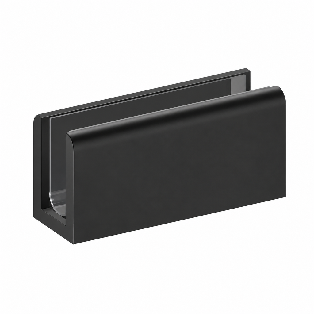 Black Shower Glass Clamp