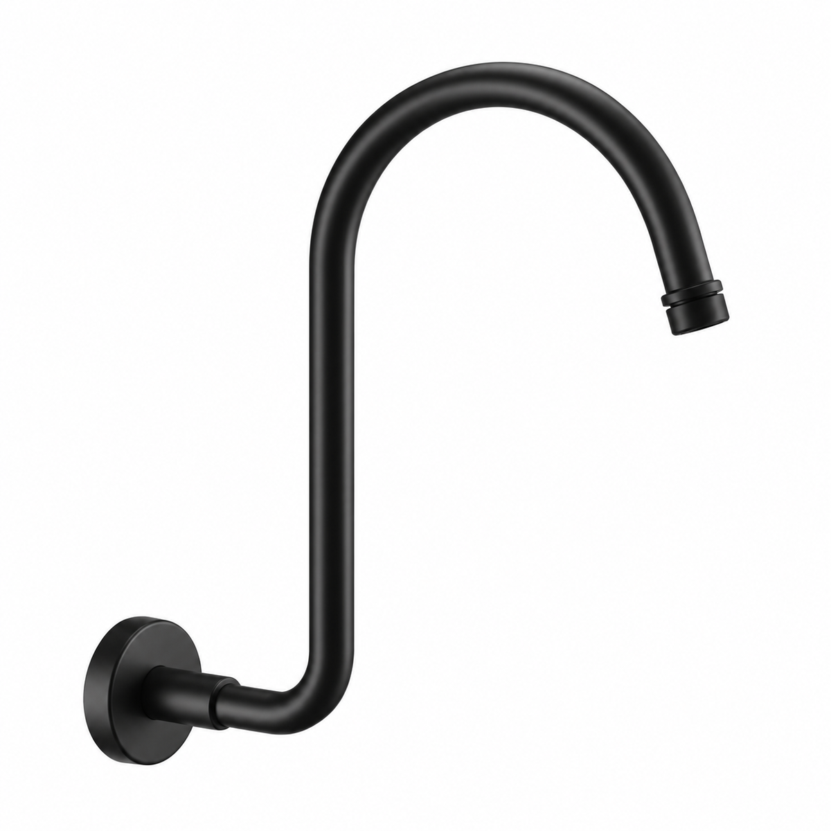 310 x 280 Onix Black Round Wall Mounted Shower Arm