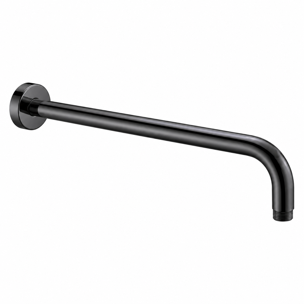 300 Onix Black Round Wall Mounted Shower Arm