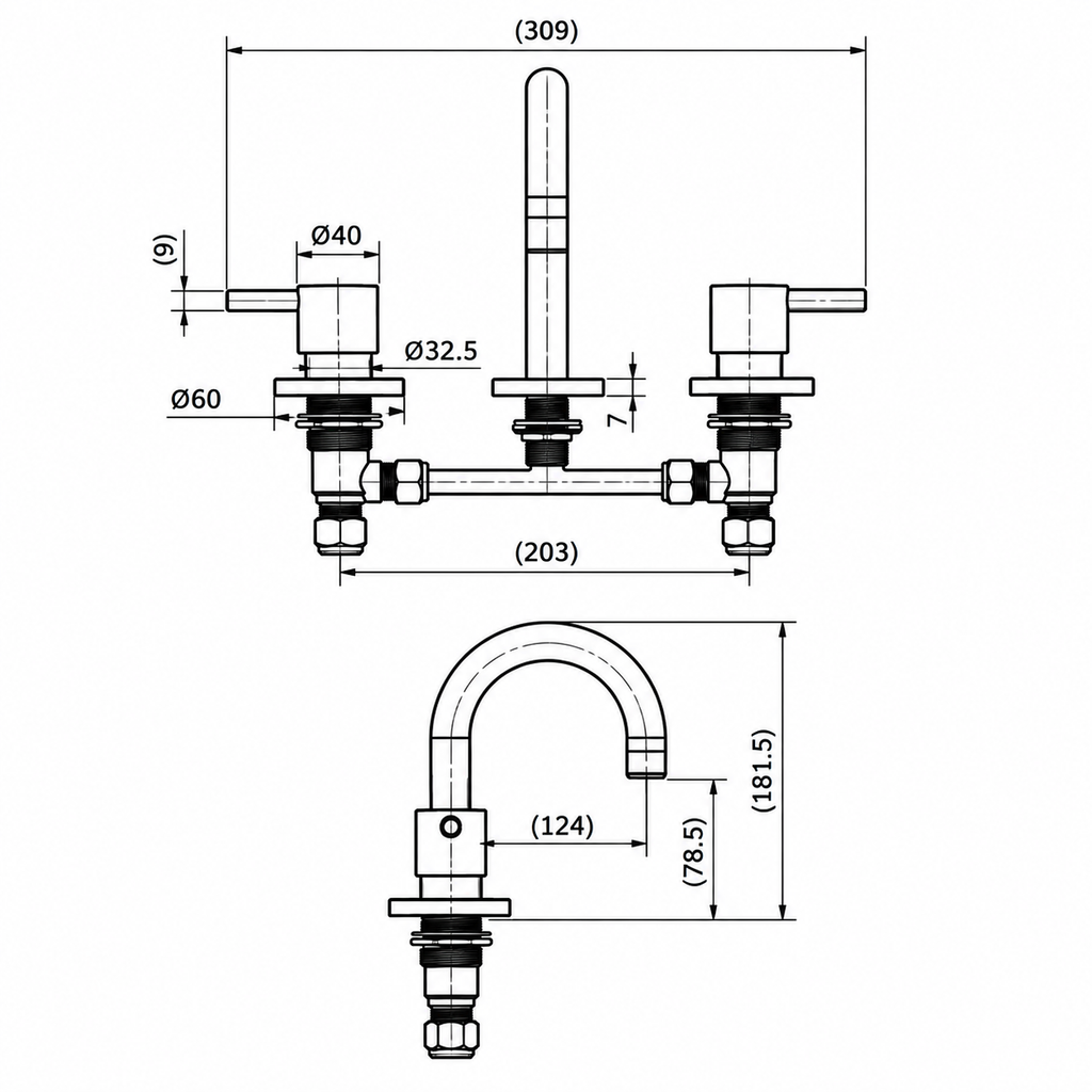 5.5L Round Handle Basin Set