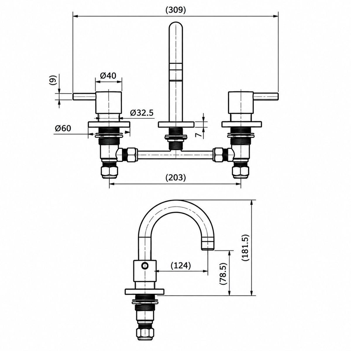5.5L Round Handle Basin Set