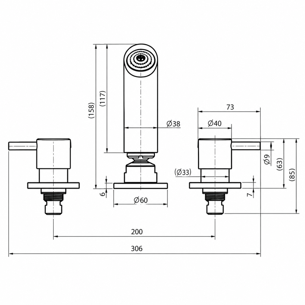 Round Handle Shower Set