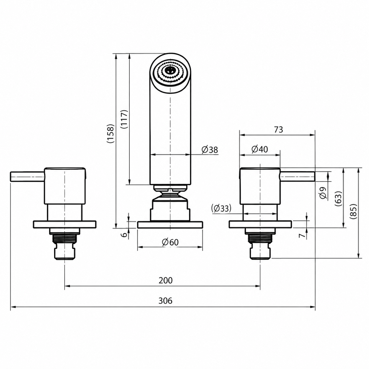Round Handle Shower Set