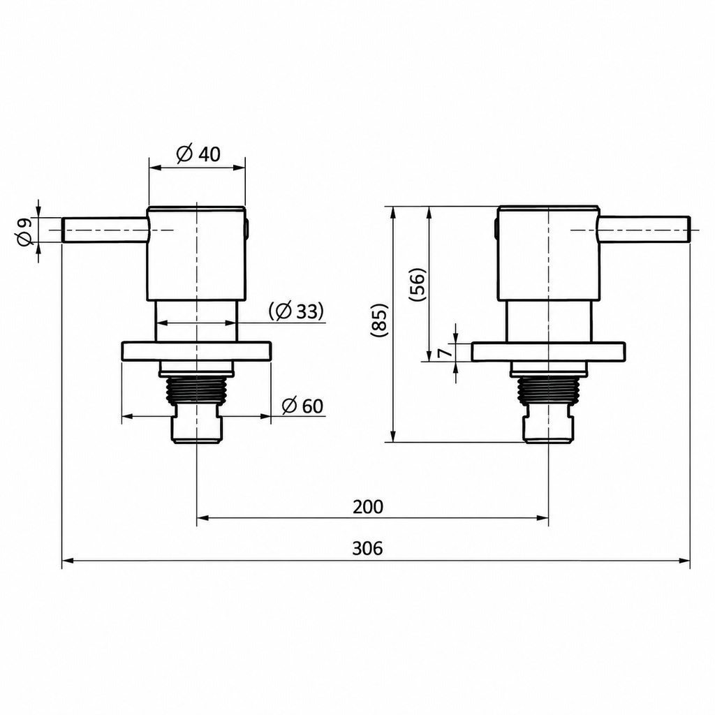 Round Handle Wall Top Assemblies