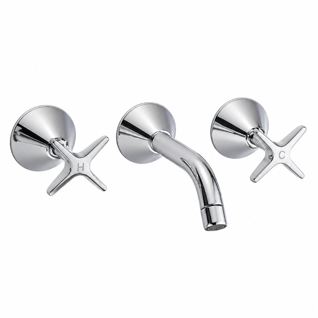 Cross Handle Bath Set