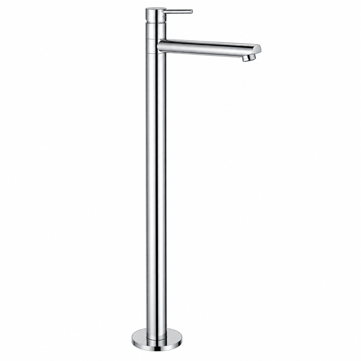 Round Floor Mixer with a swivel spout