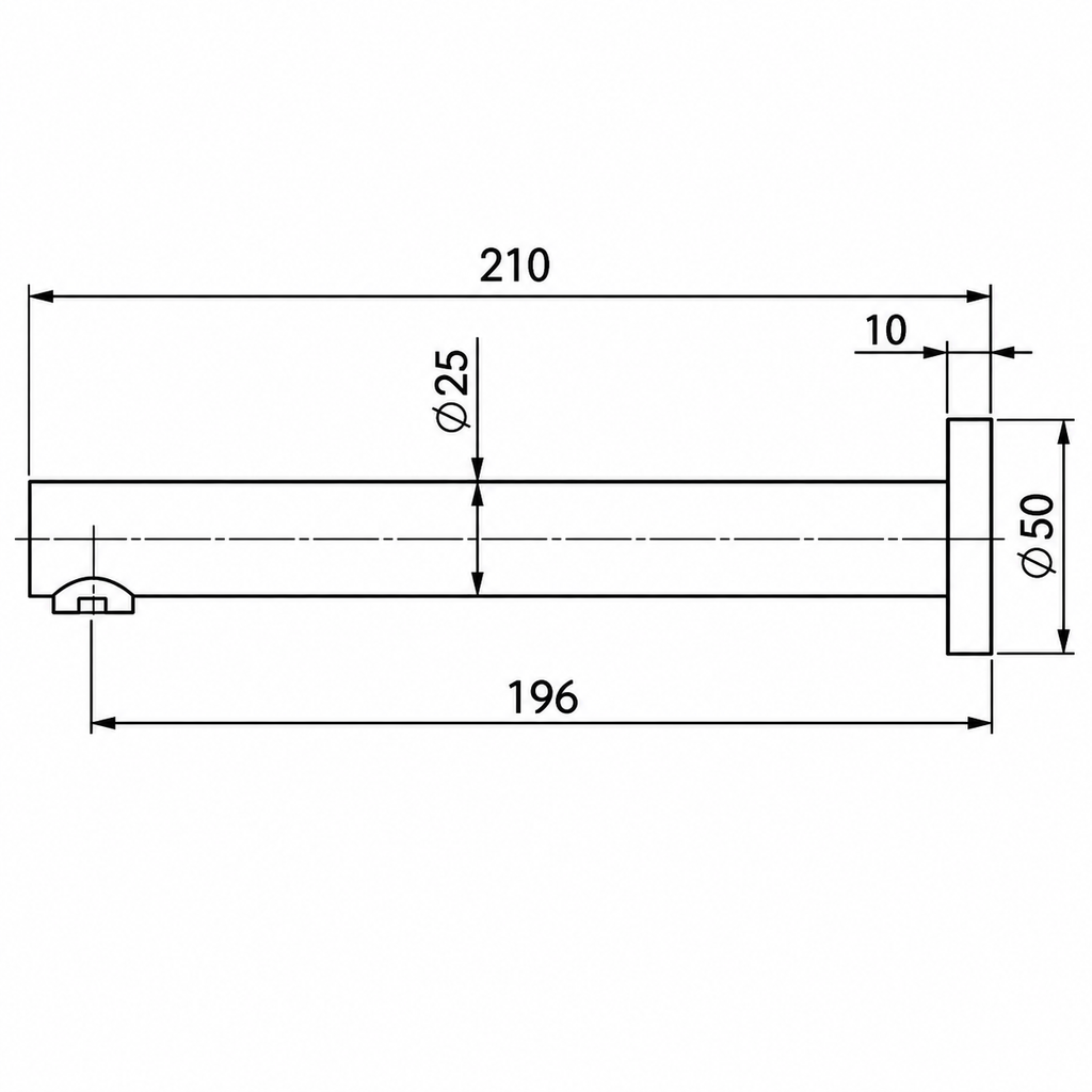 Bath Spout 200mm