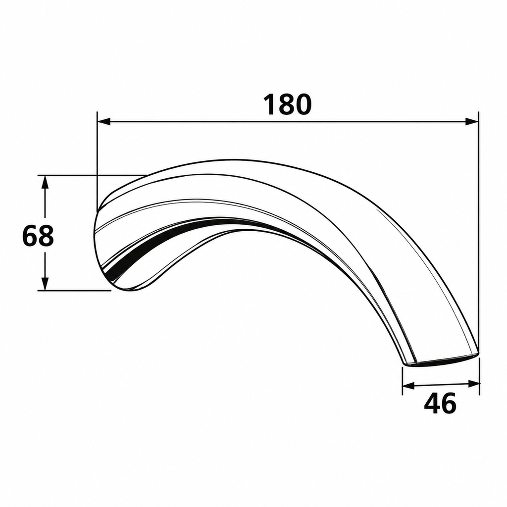 Bath Spout 180mm