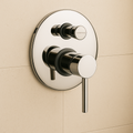Chrome Round Shower Mixer With Diverter