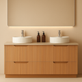 Duplex 855mm Floor Standing Vanity 1500mm DW– Grooved Panel with Soft Closing Drawers
