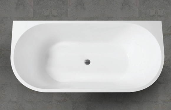 Hannah 1700mm Back-to-Wall Freestanding Bath – Contemporary Design for Ultimate Comfort