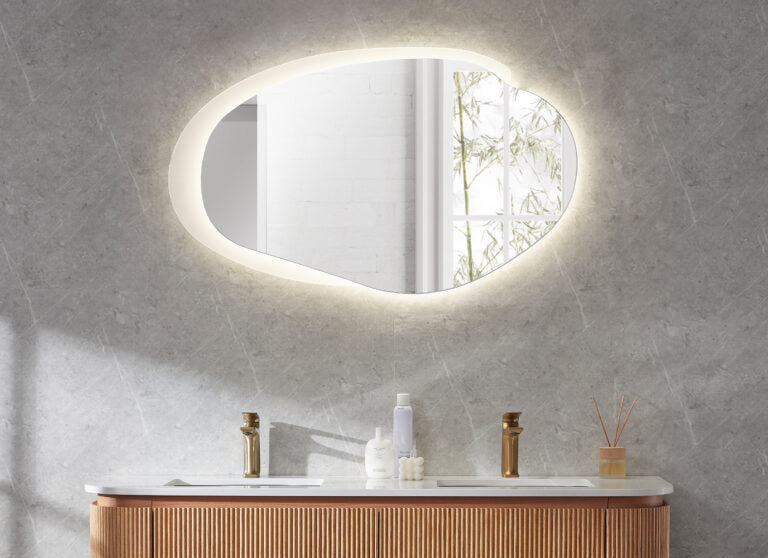 Lustra LED Mirror – 1100mm Acrylic Frame Mirror | Touchless, Backlit & Demister