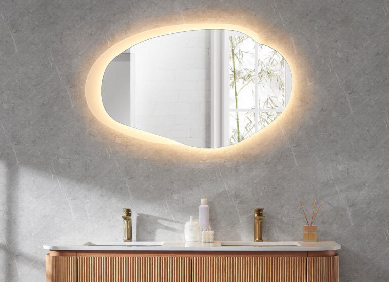 Lustra LED Mirror – 1100mm Acrylic Frame Mirror | Touchless, Backlit & Demister