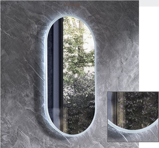 Montego LED Mirror – Wall-Hung Bathroom Mirror with Matt Black or Chrome Frame