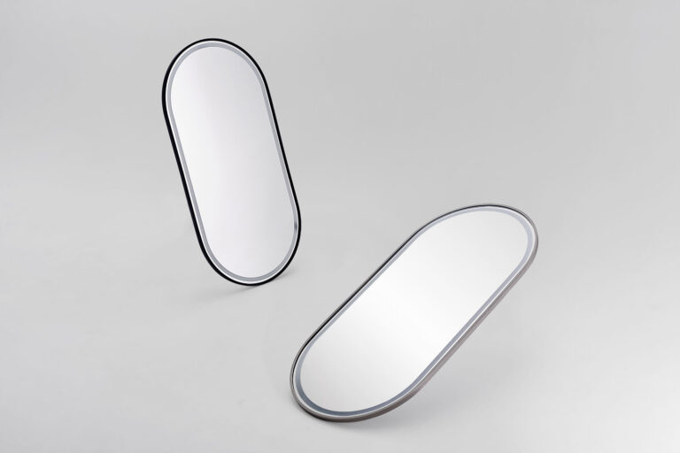 Montego LED Mirror – Wall-Hung Bathroom Mirror with Matt Black or Chrome Frame