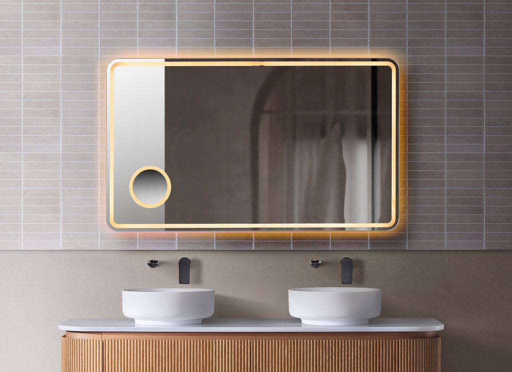 Opal LED Shaving Cabinet with Adjustable Backlit Mirror – Wall Hung