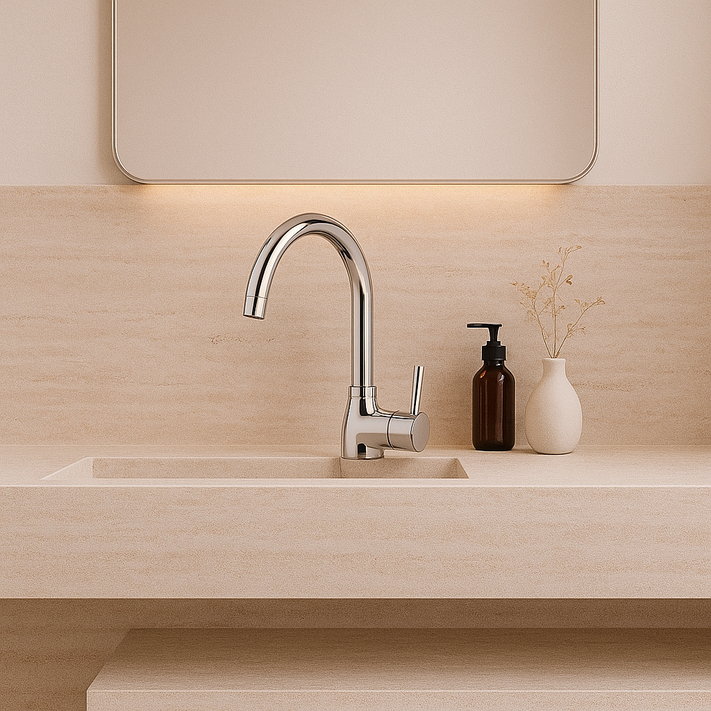 Round Kitchen Mixer 40mm cartridge