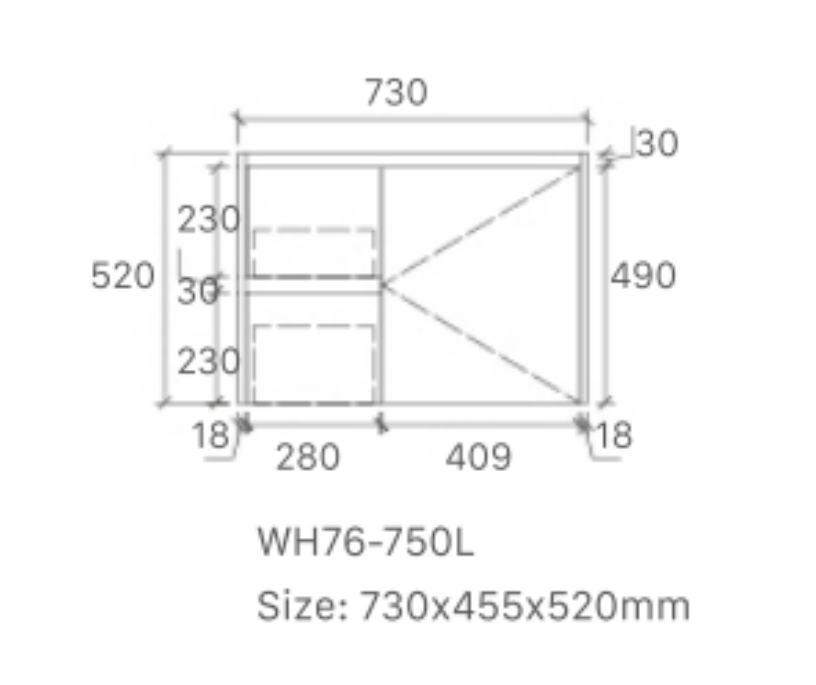 Luna 750WL Wall Hung Vanity