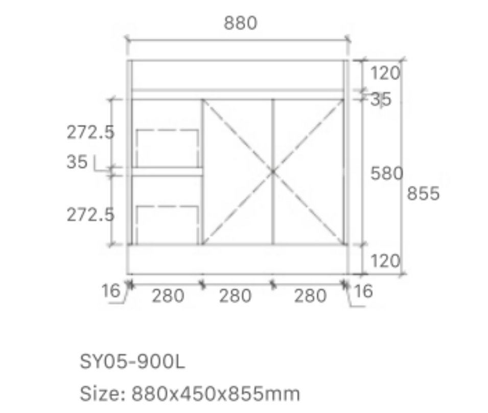 Tobi 900LA1 Freestanding 460mm Vanity Natural Timber & Oak Finish