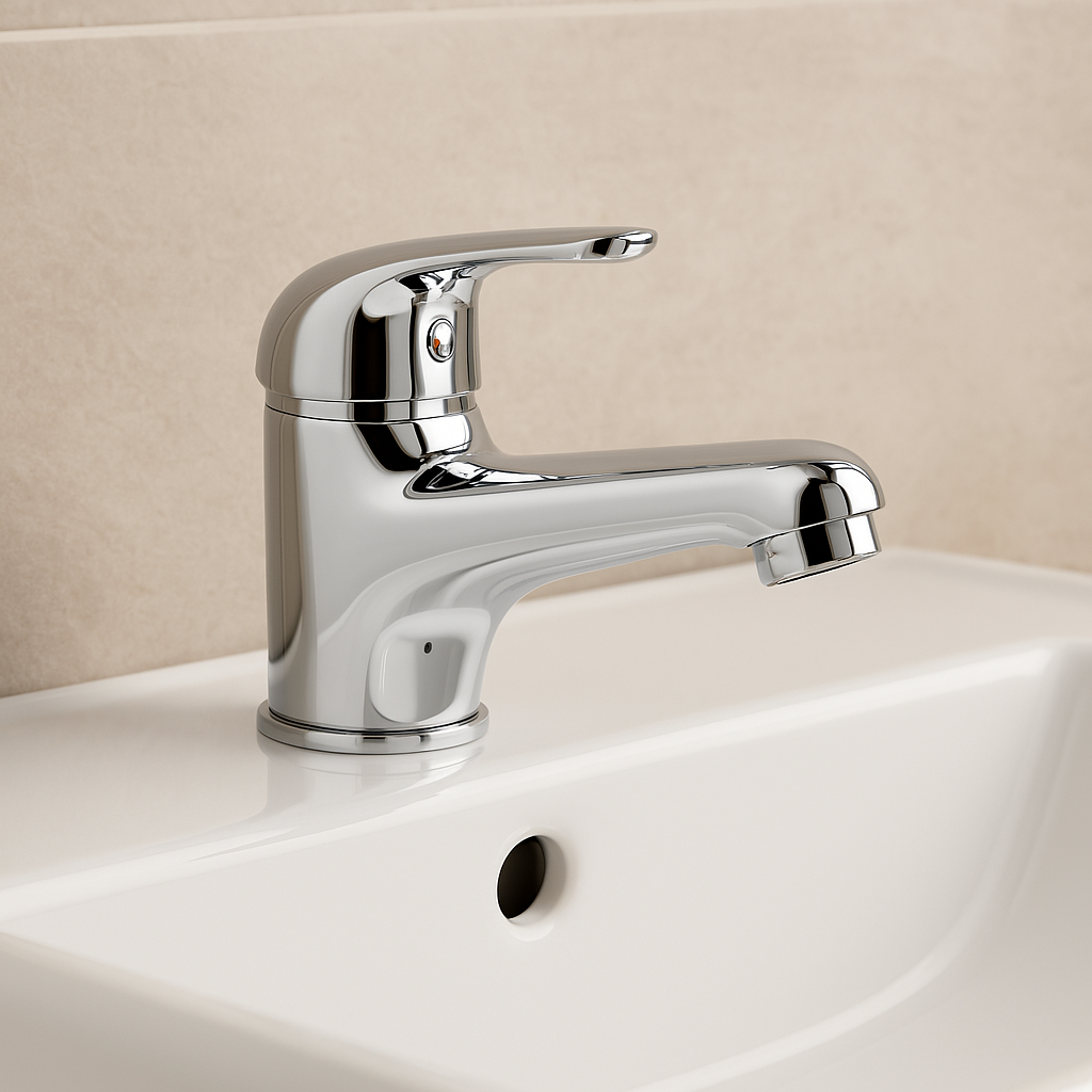 Solid Handle Basin Mixer 35mm cartridge