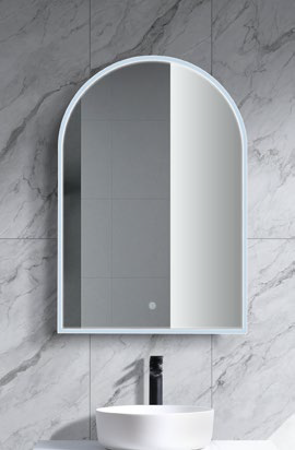 Tasman LED Mirror – Framed Wall-Hung Bathroom Mirror with Backlit Touch Sensor
