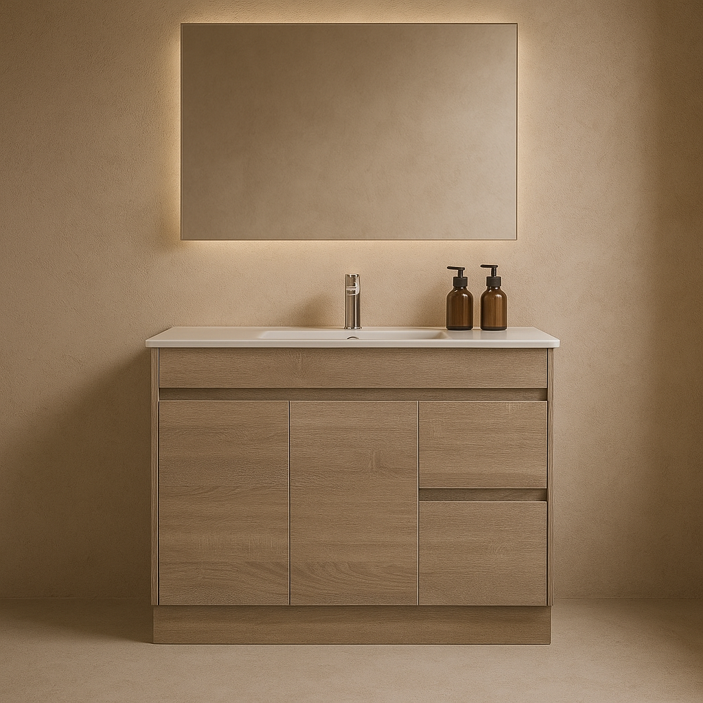 Tobi 900RA1 Freestanding 460mm Vanity Natural Timber & Oak Finish