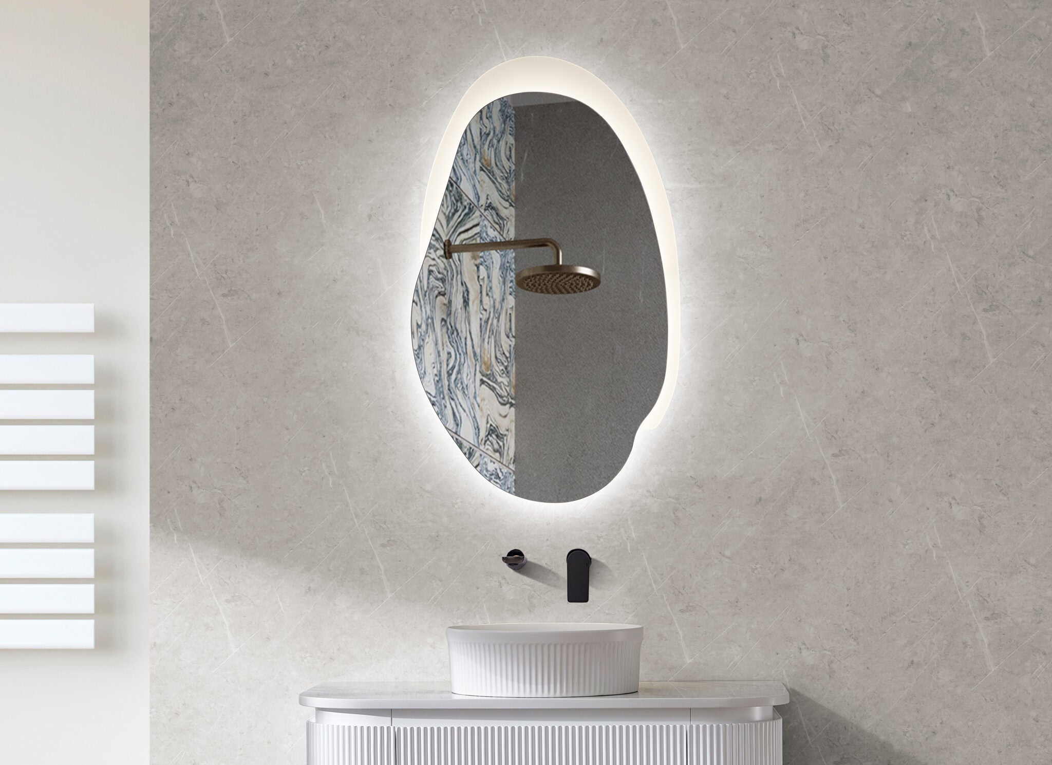 Vanta LED Mirror – 870mm Backlit Mirror with Acrylic Frame
