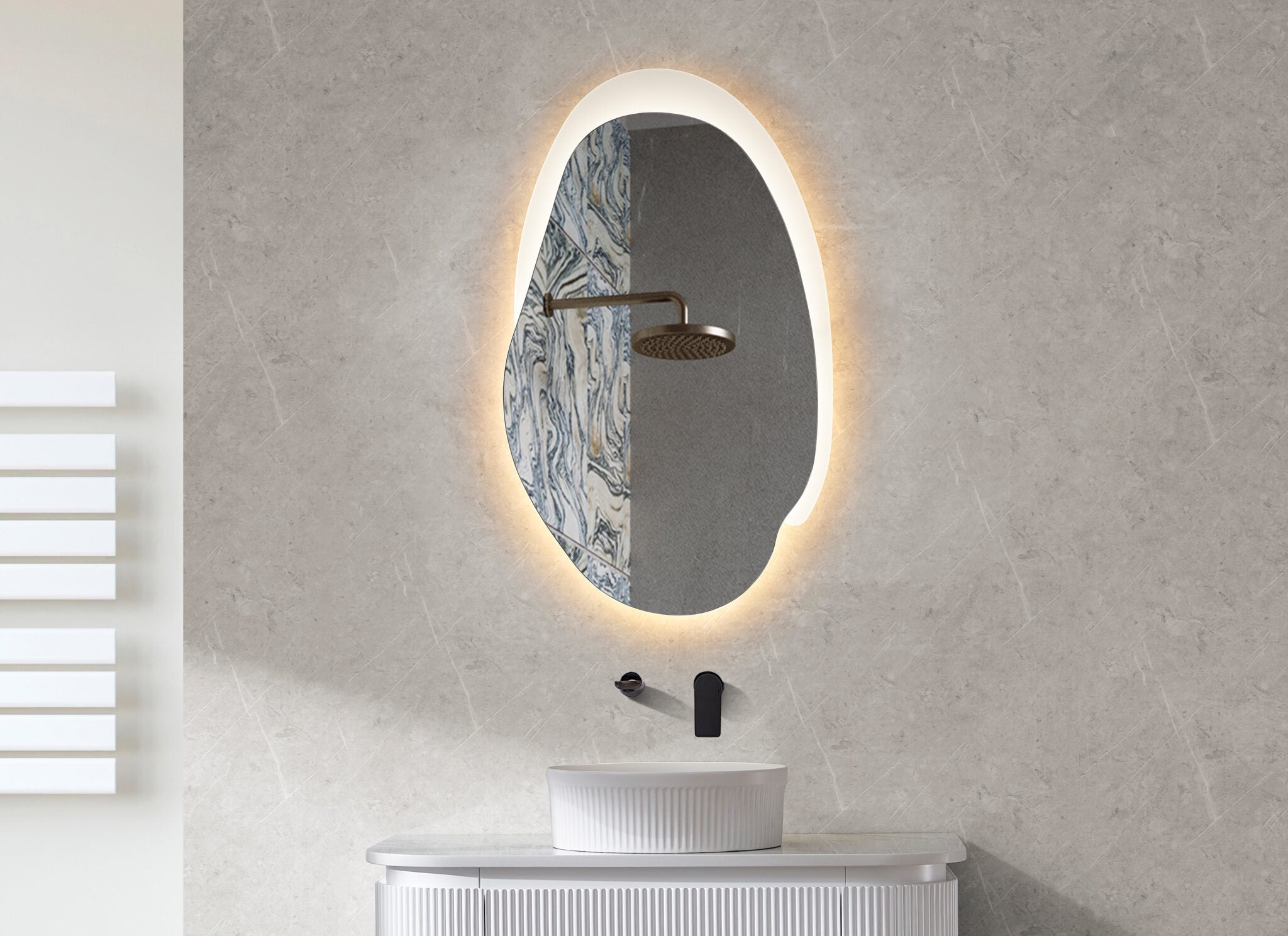 Vanta LED Mirror – 870mm Backlit Mirror with Acrylic Frame