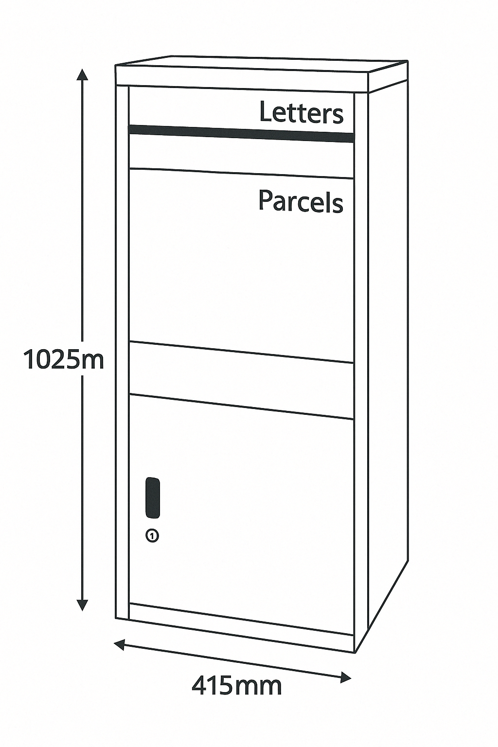 Onix Black Brown Timber Parcel Letterbox with Lock - Mail & Package Drop Box