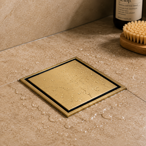 Seville Antique Brass Tile Insert Floor Waste