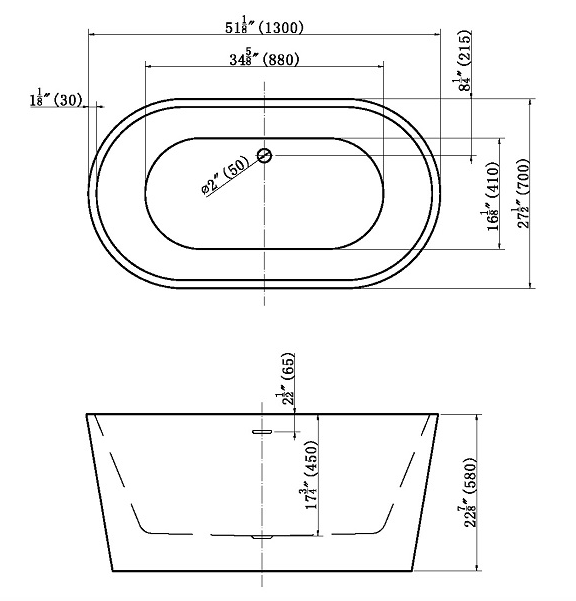 Benli Free Standing Bathtub