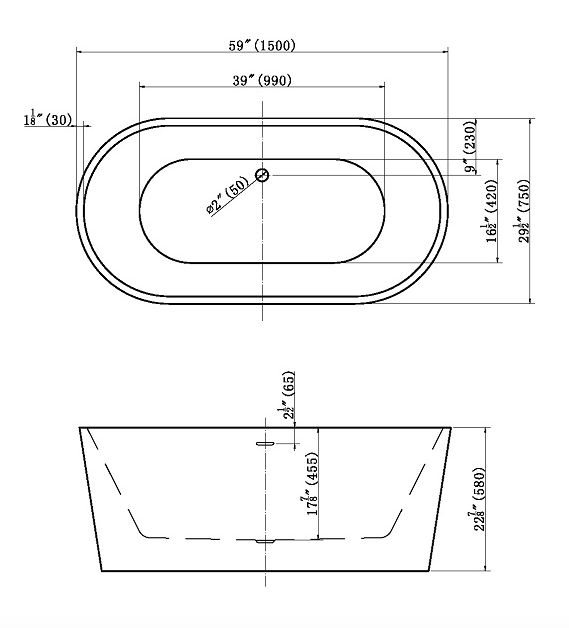 Benli Free Standing Bathtub