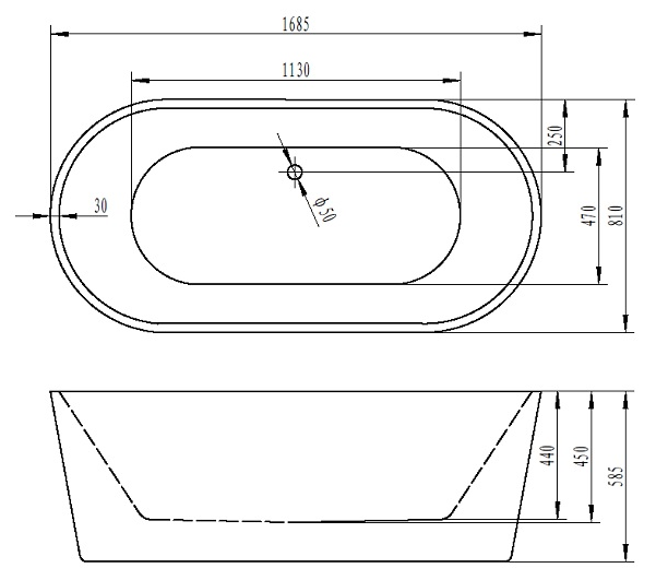 Benli Free Standing Bathtub