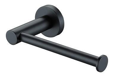 Black Round Toilet Paper Holder – Wall-mounted Matte Black Finish for Modern Bathrooms