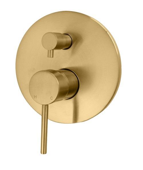 Marbella Brushed Gold Shower Mixer With Diverter