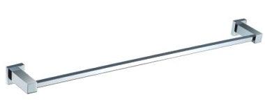 Square Single Towel Rail – 600mm, 750mm, 900mm polished chrome towel bar with square design for modern bathrooms.