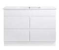 Core 1200W Freestanding Vanity 460mm – Gloss White Finish with Soft Close Drawers