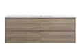 Mina 1500DA1 Wall Hung Vanity 460mm – Timber Look Melamine Finish with Soft Close Drawers