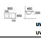 Wave Slim Line Ceramic Vanity Basin – Curved Bowl Design with Slim Top 900mmx460mmx200mm