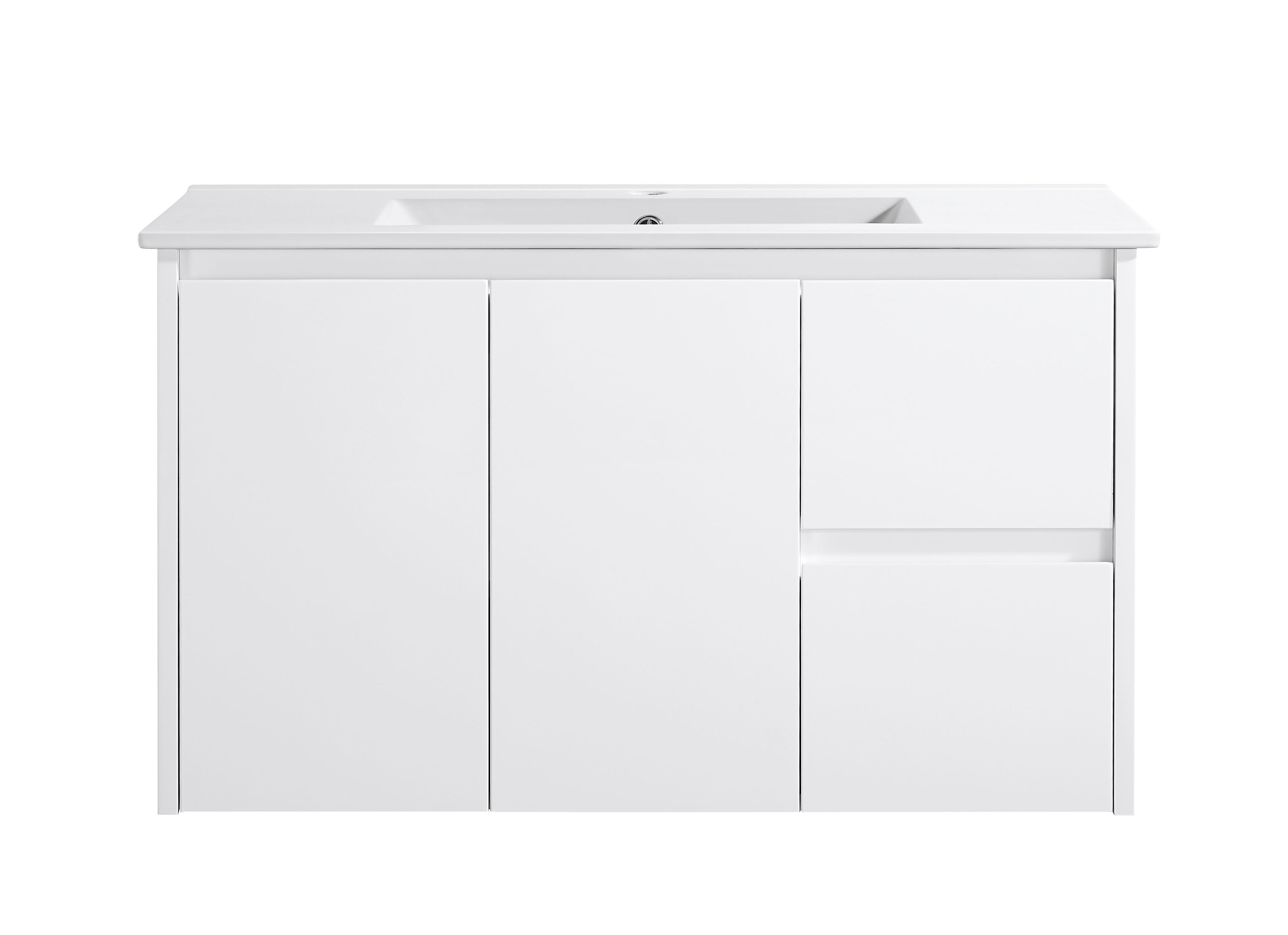 Willow 900W Vanity  Wall Hung 460mm Vanity – Gloss or Matt 2-Pack Finish with Soft Close Drawers